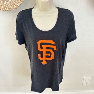 47 Women's Charcoal San Francisco Giants Logo Tee. Size Large
